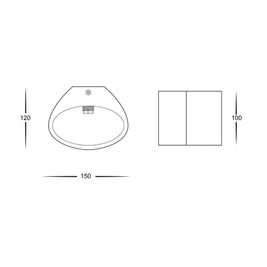 Arc Small LED Wall Plaster Light - HV8025W