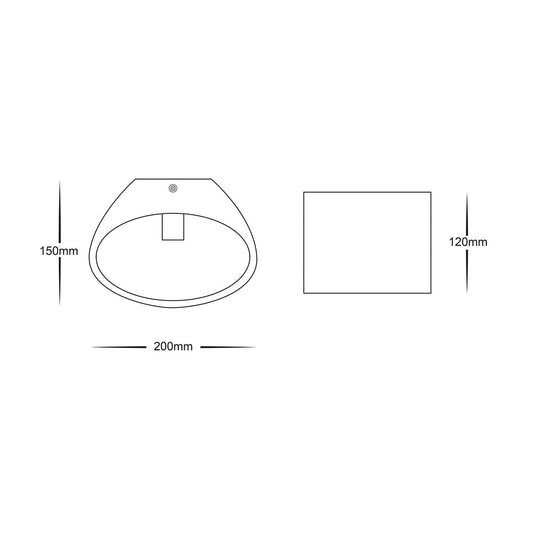 Arc Large Plaster LED Wall Light - HV8026C