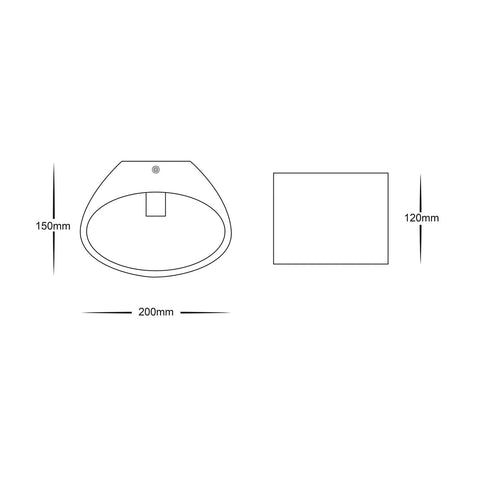 Arc Large Plaster LED Wall Light - HV8026W
