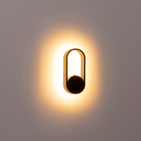 Ovale Black Wall Light - HV8080T-BLK