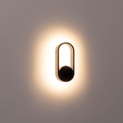 Ovale Black Wall Light - HV8080T-BLK