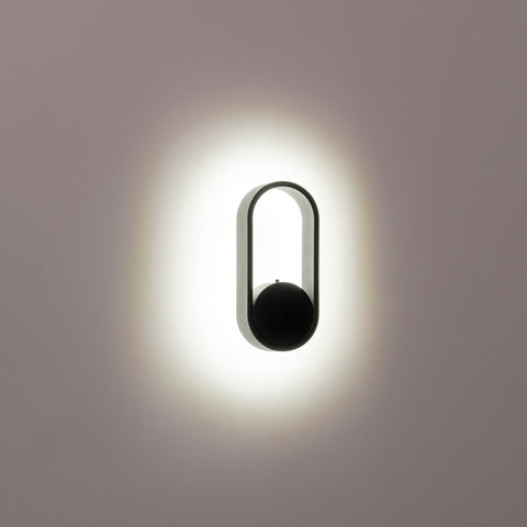 Ovale Black Wall Light - HV8080T-BLK