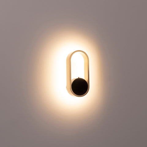 Ovale Black + Brass Wall Light - HV8080T-BLKBR