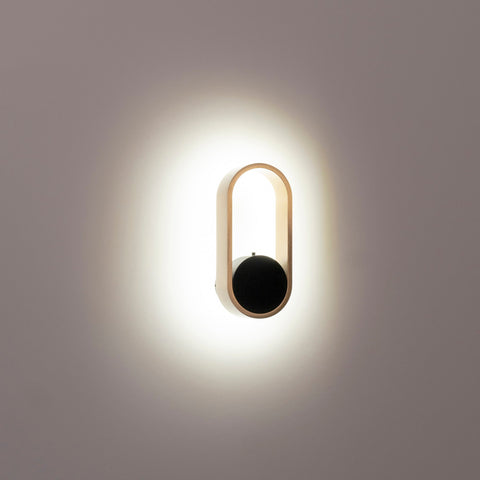 Ovale Black + Brass Wall Light - HV8080T-BLKBR