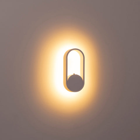 Ovale White Wall Light - HV8080T-WHT
