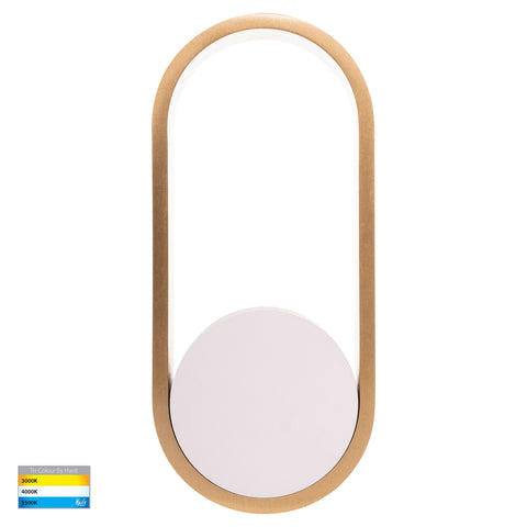 Ovale White + Brass Wall Light - HV8080T-WHTBR