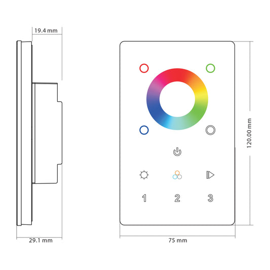 RGBC or RGBW LED Touch Panel - HV9101-2820