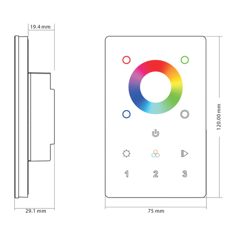 RGBC or RGBW LED Touch Panel - HV9101-2820