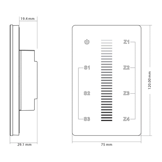 Single Coloured LED Touch Panel - HV9101-2830A