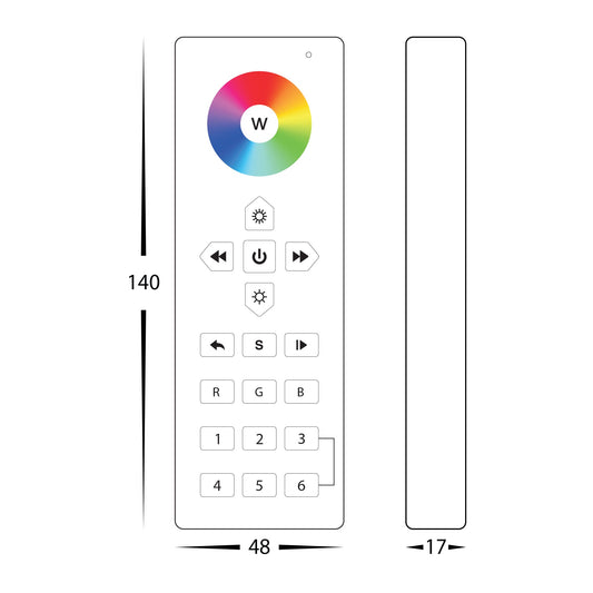 RGBC or RGBW 6 Zone LED Strip Controller - HV9102-2819RGBW