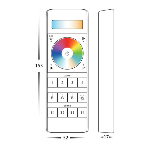 RGBCW 4 Zone LED Strip Controller - HV9102-2858Z4-5C