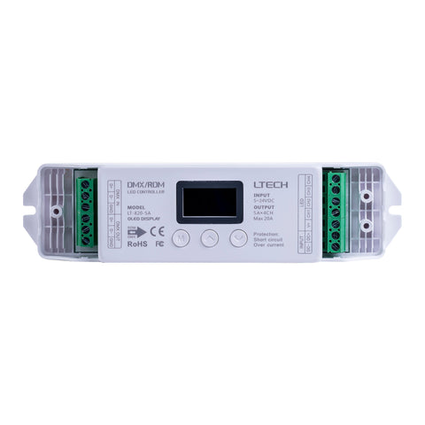 DMX RGBC or RGBW LED Strip Controller - HV9109-LT-820-5A