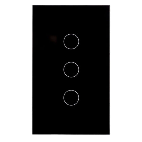 Wifi 3 Gang Black Wall Switch - HV9210-3 - ARCK Electrical Wholesale Supplies