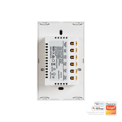 White Wifi Fan with Light Controller - HV9116