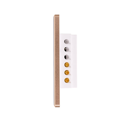 Wifi Single Gang White with Gold Trim Wall Switch - HV9120-1