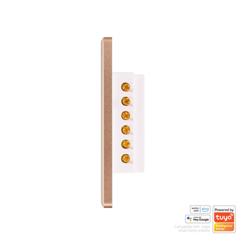 Wifi 4 Gang White with Gold Trim Wall Switch - HV9120-4