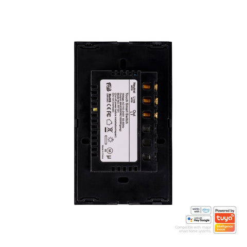 Wifi Single Gang Black Wall Switch - HV9210-1