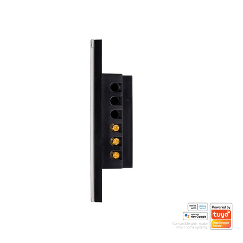 Wifi Single Gang Black Wall Switch - HV9210-1
