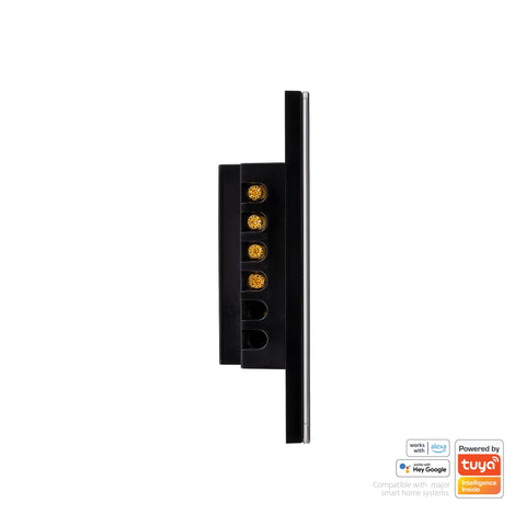 Wifi 2 Gang Black Wall Switch - HV9210-2