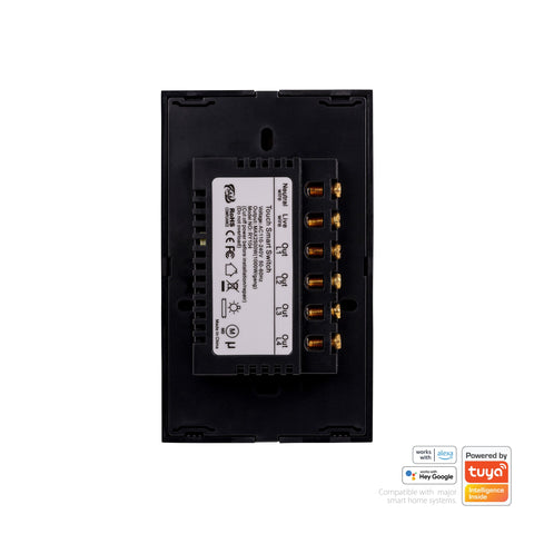 Wifi 4 Gang Black Wall Switch - HV9210-4