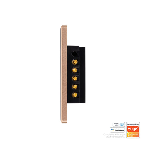 Wifi 3 Gang Black with Gold Trim Wall Switch - HV9220-3