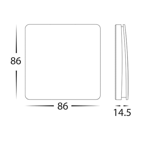 Single Gang White Wireless Self Powered Wall Switch - HV9261