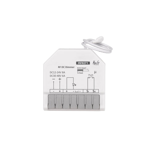12-24v DC Single Channel RF + Push Dim Receiver - HV9271