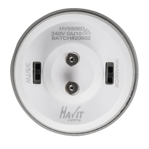 Lexan Black 9in1 Surface Mounted GU10 LED Downlight - HV5831T-BLK