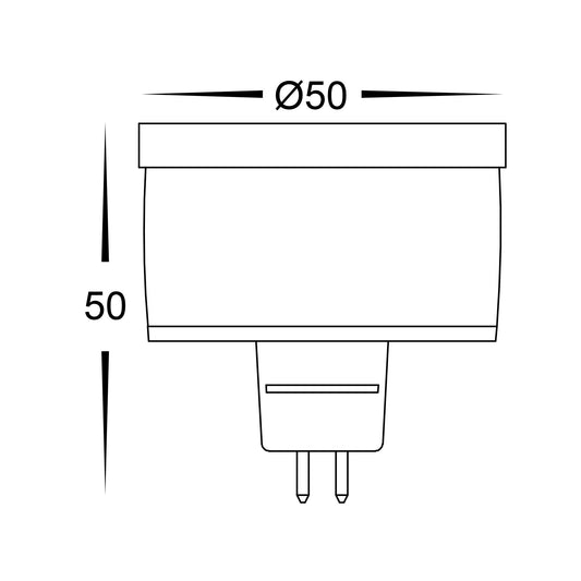 Red 12v DC 5w MR16 LED Globe - HV9507R
