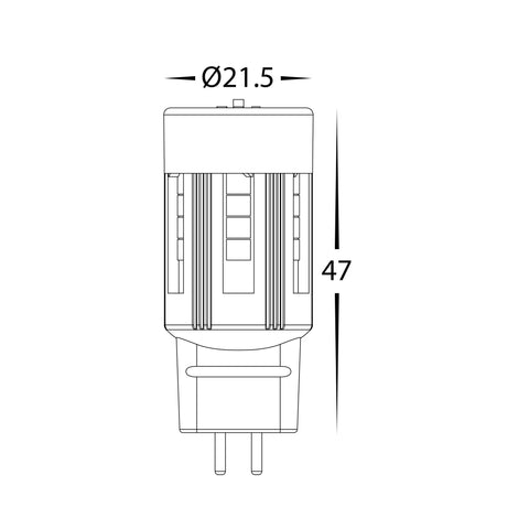 3w G5.3 Tri Colour LED Bi Pin Globe - HV9518