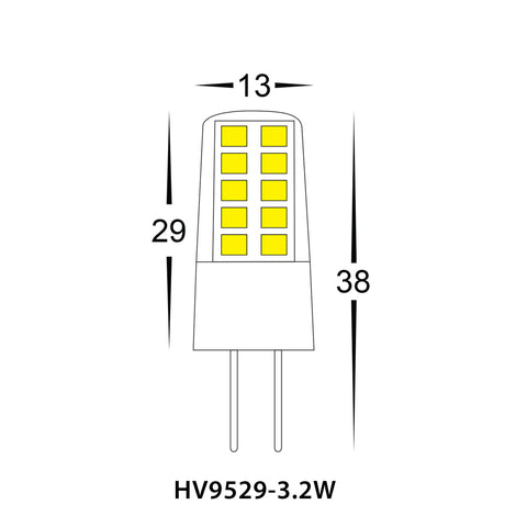 3.2w G4 LED Bi Pin Globe - HV9523-3.2w