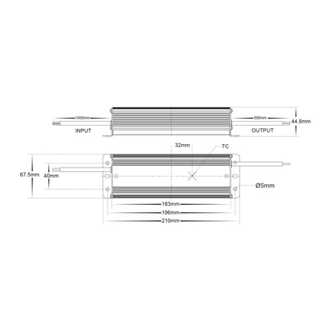 12v DC IP66 High Power 100W - HV9658-12V-100W