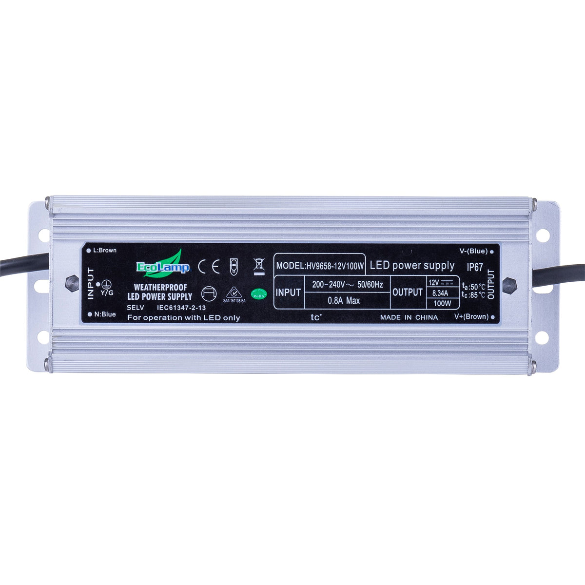 12v DC IP66 High Power 100W - HV9658-12V-100W