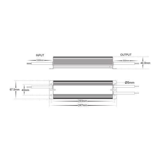 12v DC IP66 High Power Factor - HV9658-12V-200W