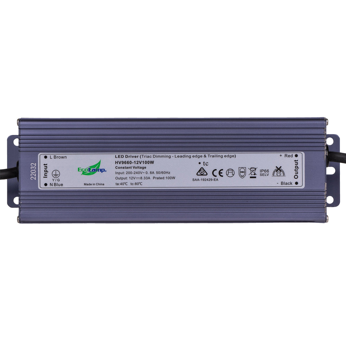 Triac Dimmable Weatherproof LED Driver 100W - HV9660-12V100W