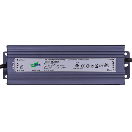 Triac Dimmable Weatherproof LED Driver 100W - HV9660-12V100W
