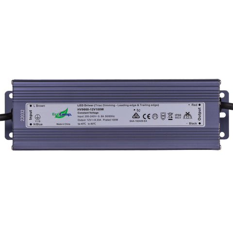 Triac Dimmable Weatherproof LED Driver 100W - HV9660-12V100W