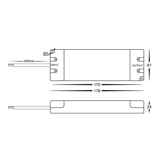 Triac Dimmable Indoor LED Driv - HV9660-24V60W