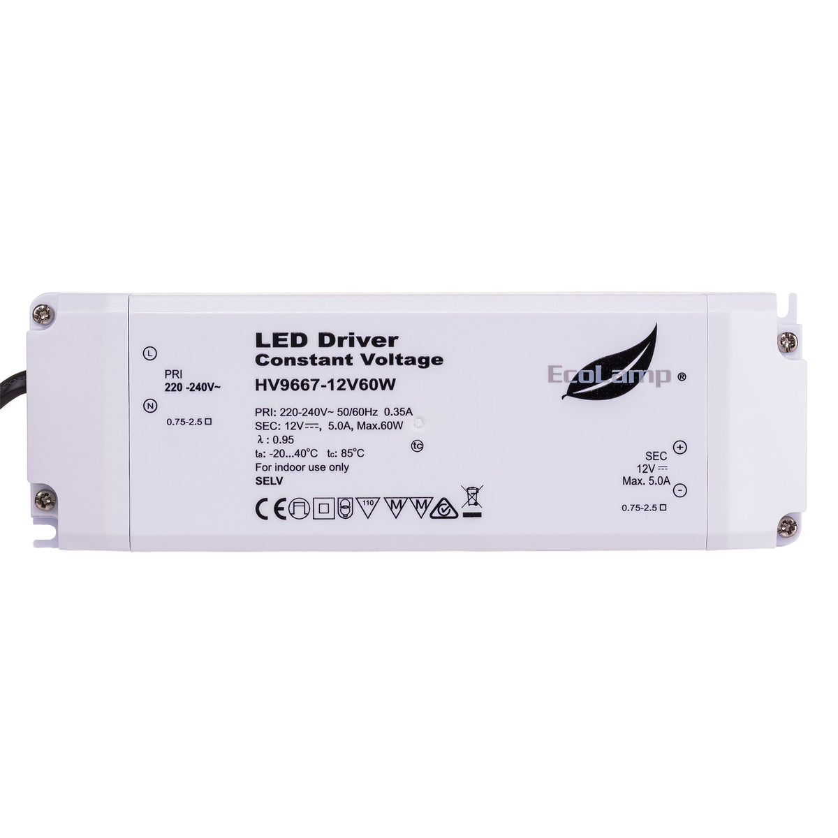 60w Indoor IP20 Constant Voltage LED Driver - HV9667-24V60W