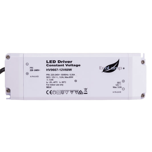 60w Indoor IP20 Constant Voltage LED Driver - HV9667-24V60W