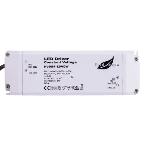 60w Indoor IP20 Constant Voltage LED Driver - HV9667-24V60W