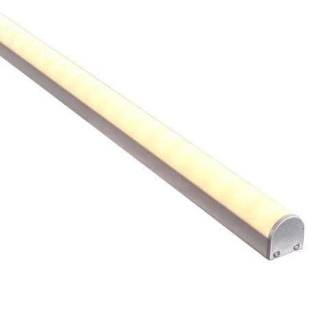 Silver Aluminium Profile with Rounded Diffuser - HV9690-2119