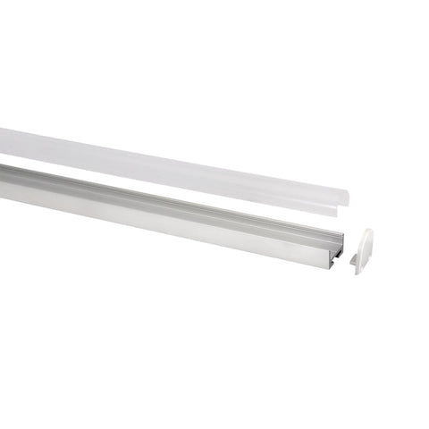 Silver Aluminium Profile with Rounded Diffuser - HV9690-2119-EC