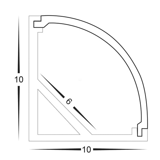Micro Corner Aluminium Profile - HV9691-1010-3M
