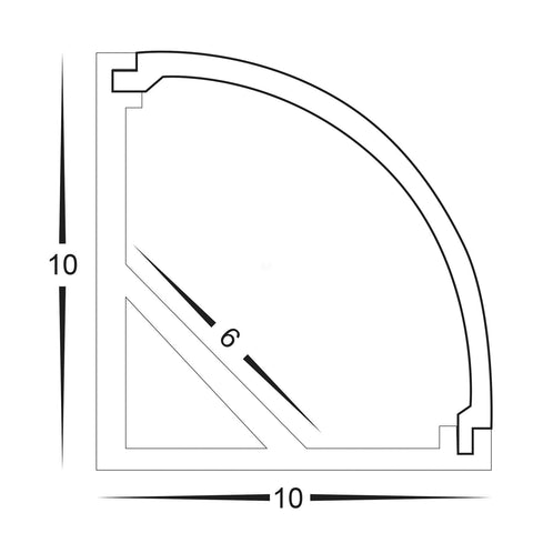 Micro Corner Aluminium Profile - HV9691-1010