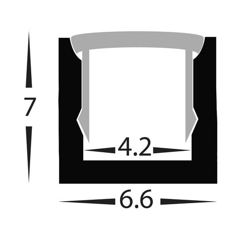 Micro Square LED Profile - HV9693-0607