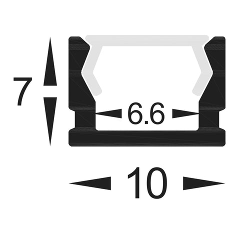 Shallow Square Aluminium Profile - HV9693-1007