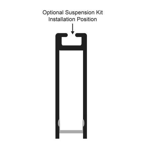 Suspended Black Aluminium Profile - HV9693-1045-BLK