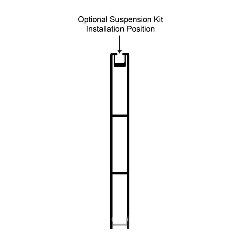 Suspended Black Aluminium Profile - HV9693-1089-BLK