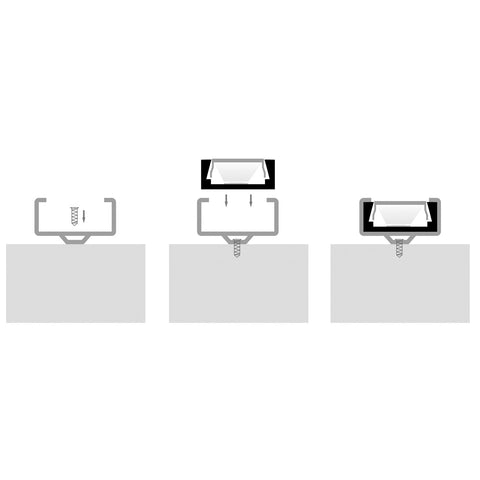 Shallow Square Aluminium Profile - HV9693-1506-EC